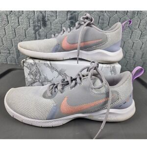 Nike Flex Experience Run 10 Womens Grey Orange Running Shoes CI9964-005 Size 7.5